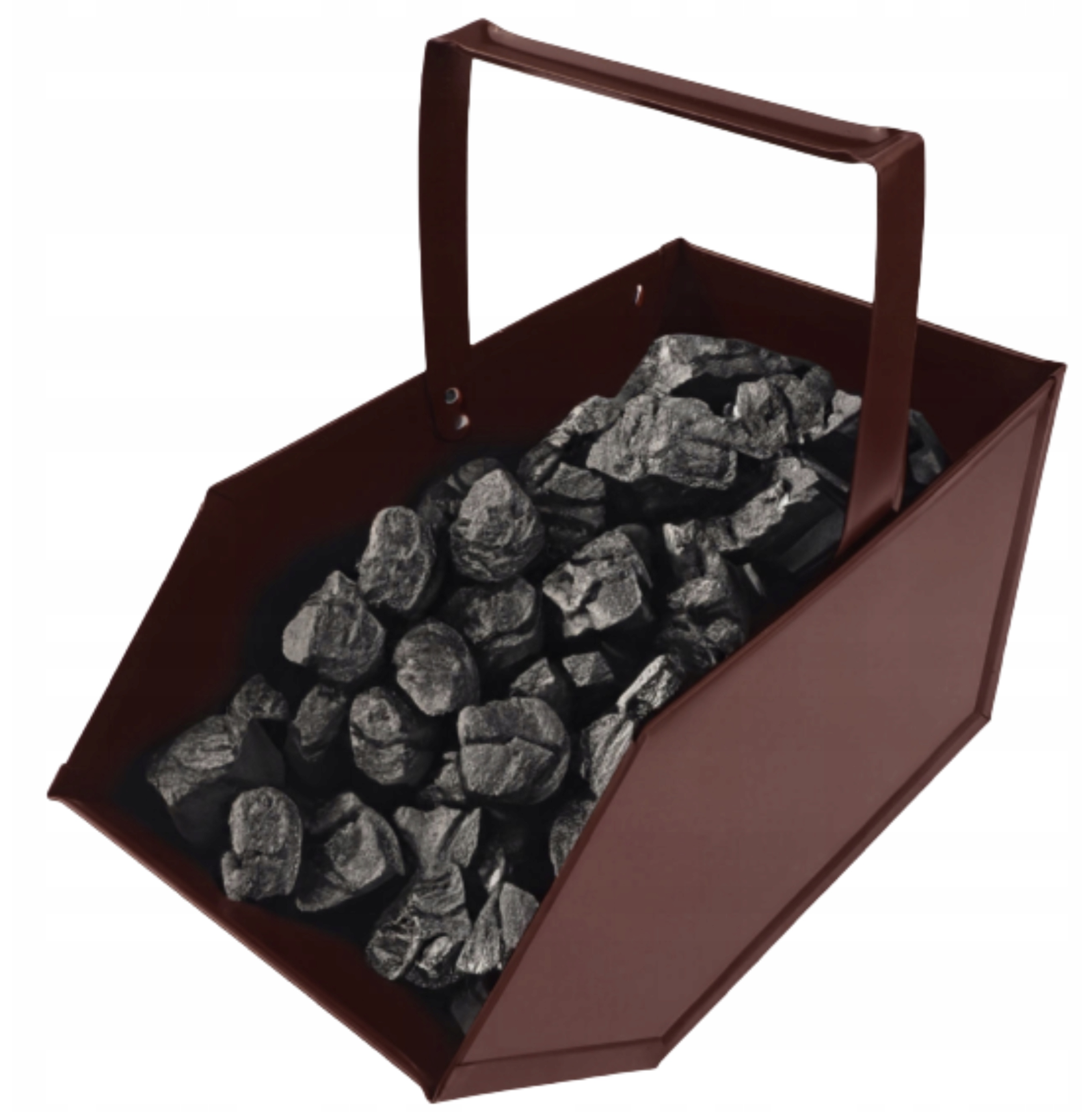 Kovový kôš na uhlie a brikety – bronz