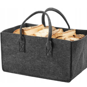 Kôš / taška na drevo z plsti 50 l – tmavosivá (Anslut)